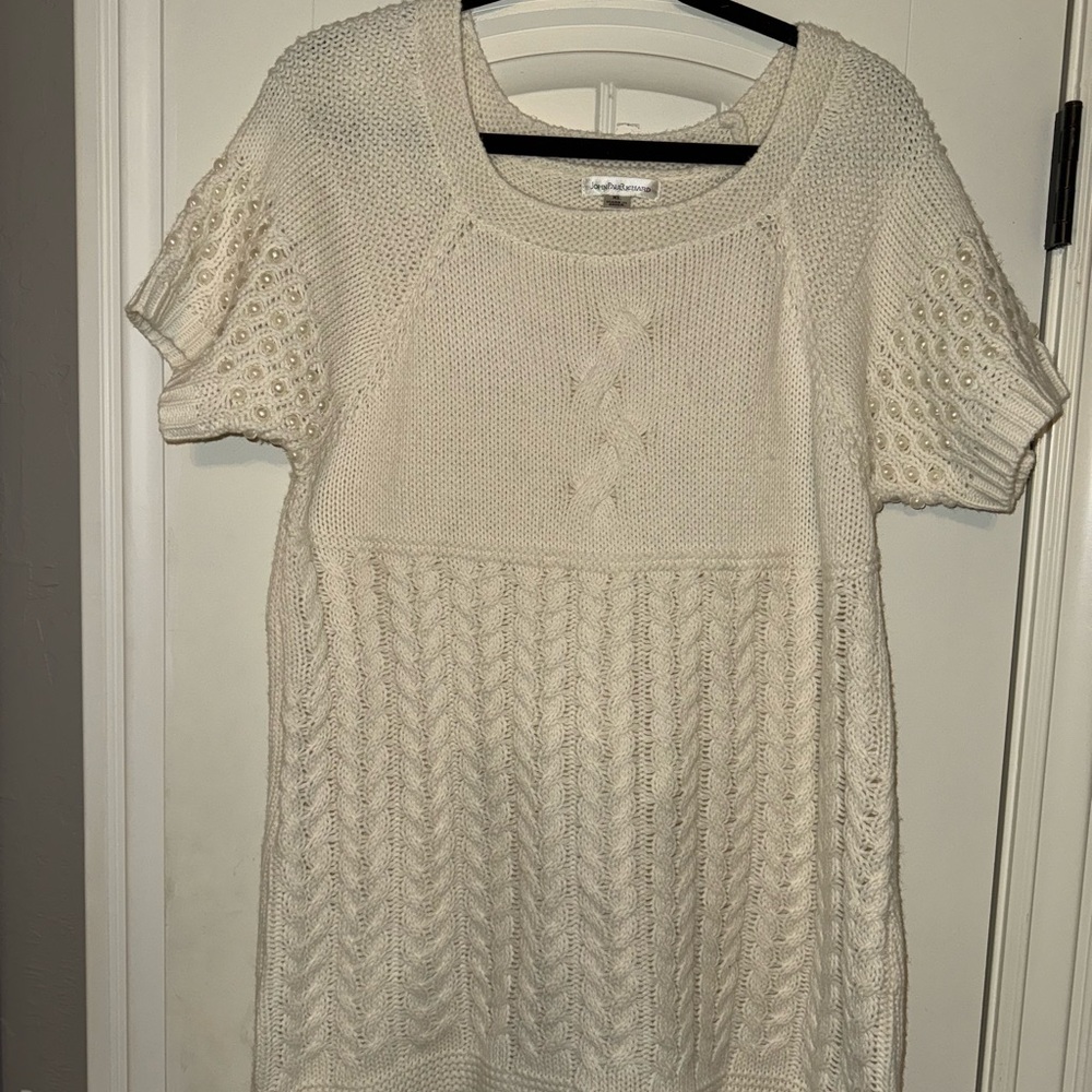 JohnPaulRichard Ivory Knit Sweater sz XL